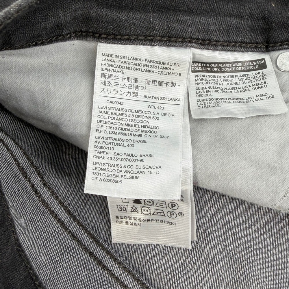 Levi's 311 Shaping Skinny Jeans Womens 18 Medium W34 L30 Black NWT Mid Rise - Picture 7 of 14
